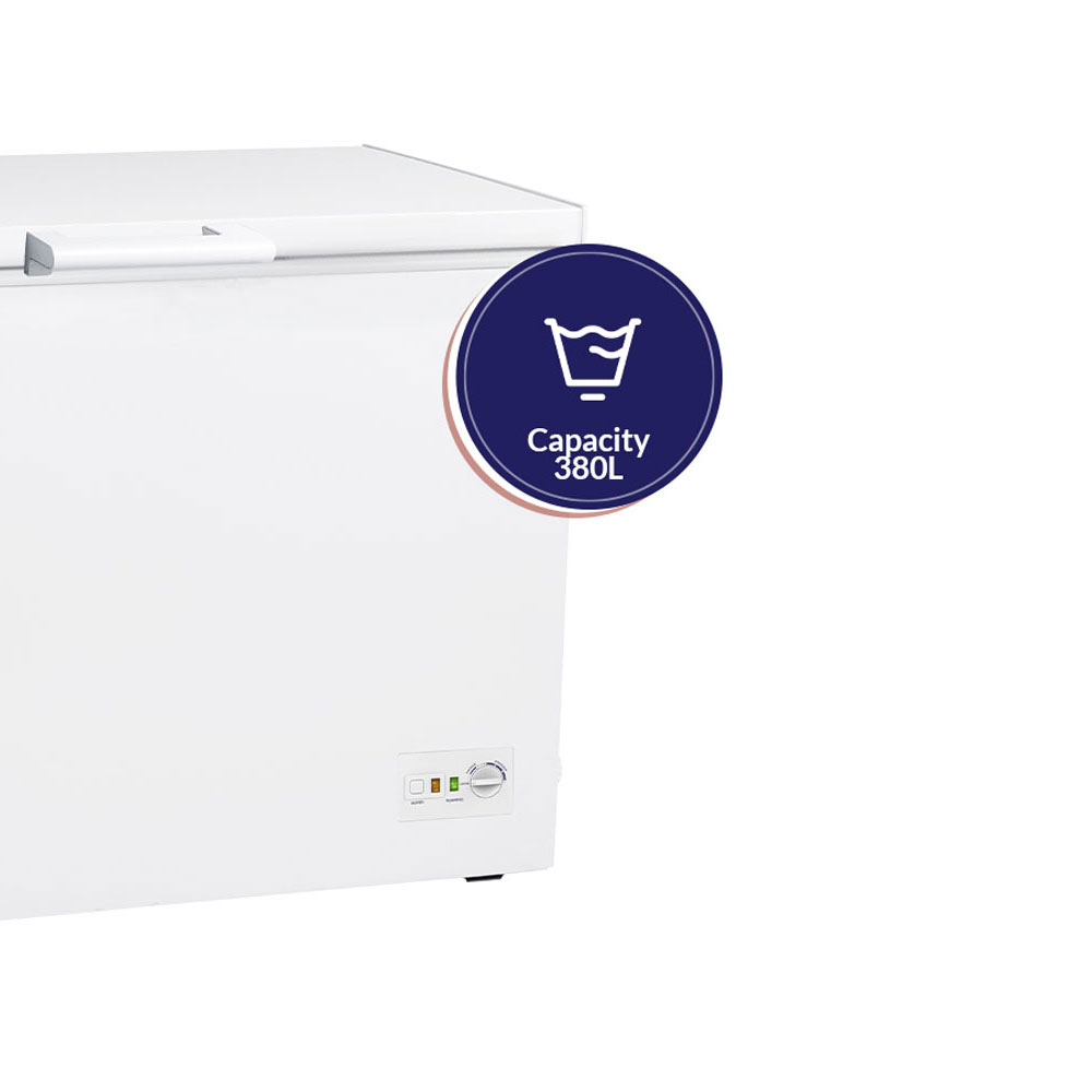 Arrow Chest Freezer 13.4 CU.FT, 380 Liters ,White RO-500F