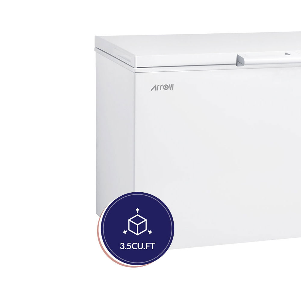 Arrow Chest Freezer 13.4 CU.FT, 380 Liters ,White RO-500F