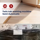 AURORA Twin tub Washing Machine 5 Kg AR-06TTH