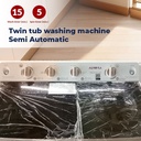 AURORA Twin tub Washing Machine 10Kg AR-11TTH