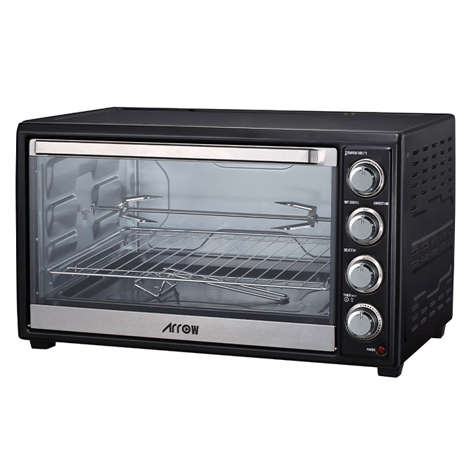 Electric Oven 60L 2000 Watts With Rotisserie, Grill Function And Power Indicator Light, 60 Mins Timer & Shut Off Bell  RO-60EOB