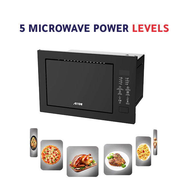 RO-25MWBI, ARROW BUILT-IN MICROWAVE WITH GRILL FUNCTION 850W OUTPUT POWER, 1100W GRILL