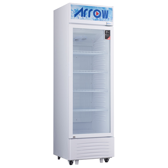 338L Showcase Refrigerator, 11.9 Cu. Ft., Mechanical Control, Manual Defrost, R600a Refrigerant, 4 Wire Shelves, Inner Light, White Interior | Model: RO-350SCK