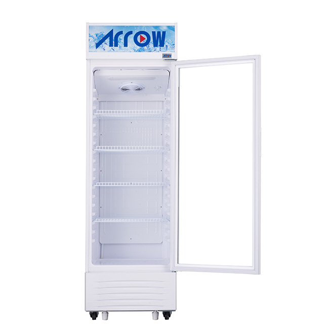 338L Showcase Refrigerator, 11.9 Cu. Ft., Mechanical Control, Manual Defrost, R600a Refrigerant, 4 Wire Shelves, Inner Light, White Interior | Model: RO-350SCK