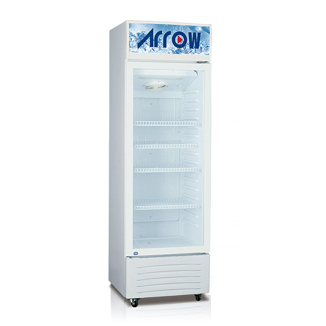 338L Showcase Refrigerator, 11.9 Cu. Ft., Mechanical Control, Manual Defrost, R600a Refrigerant, 4 Wire Shelves, Inner Light, White Interior | Model: RO-350SCK