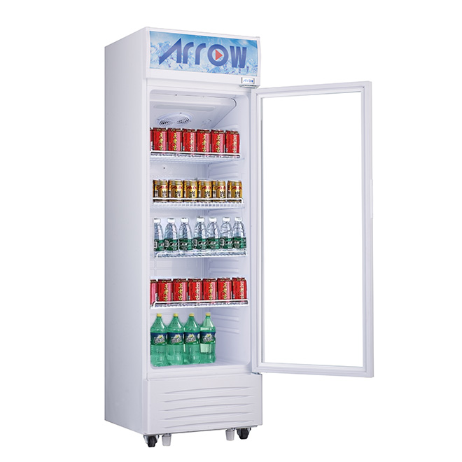 338L Showcase Refrigerator, 11.9 Cu. Ft., Mechanical Control, Manual Defrost, R600a Refrigerant, 4 Wire Shelves, Inner Light, White Interior | Model: RO-350SCK