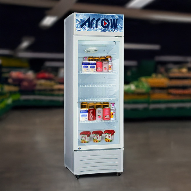 338L Showcase Refrigerator, 11.9 Cu. Ft., Mechanical Control, Manual Defrost, R600a Refrigerant, 4 Wire Shelves, Inner Light, White Interior | Model: RO-350SCK