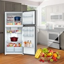 513L 18.1 Cu. Ft. Top Freezer Refrigerator, No Frost Cooling, Automatic Defrost, Electronic Temp Control, Glass Shelves, LED Lamp, Silver | Model: AR-660RNH