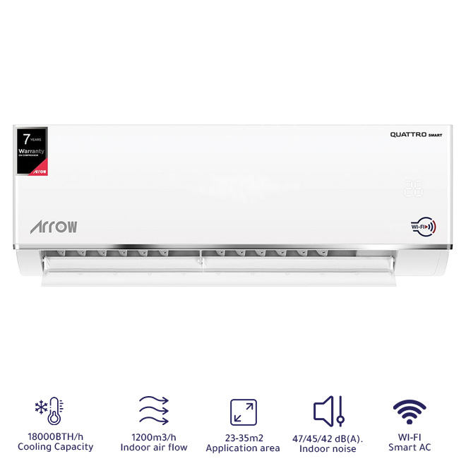 ARROW 18,000 BTU Smart AC  Cooling Only, WiFi, White , RO-18SHC-S