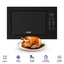 25L Built-In Microwave Oven, 850W Microwave, 1100W Grill,5 Power Levels, Black & Stainless Steel Design, RO-25MWBI