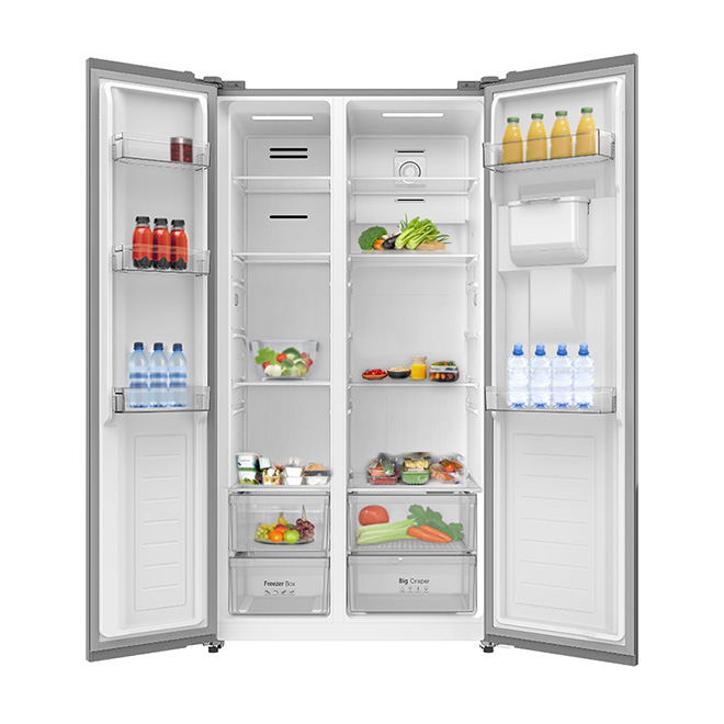 ARROW SIDE BY SIDE NO-FROST REFRIGERATOR WITH WATER DISPENSER 541L, INVERTER COMPRESSOR,SILVER , RO-830SNS-WD