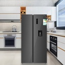 ARROW SIDE BY SIDE NO-FROST REFRIGERATOR WITH WATER DISPENSER 541L, INVERTER COMPRESSOR,SILVER , RO-830SNS-WD