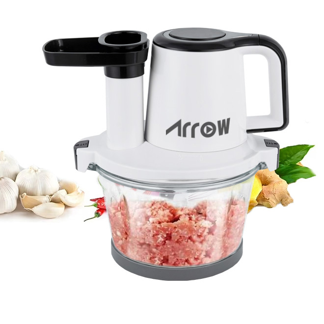 2L Glass Bowl 3-in-1 Chopper for Chopping, Slicing & Shredding | RO-FPW02L3