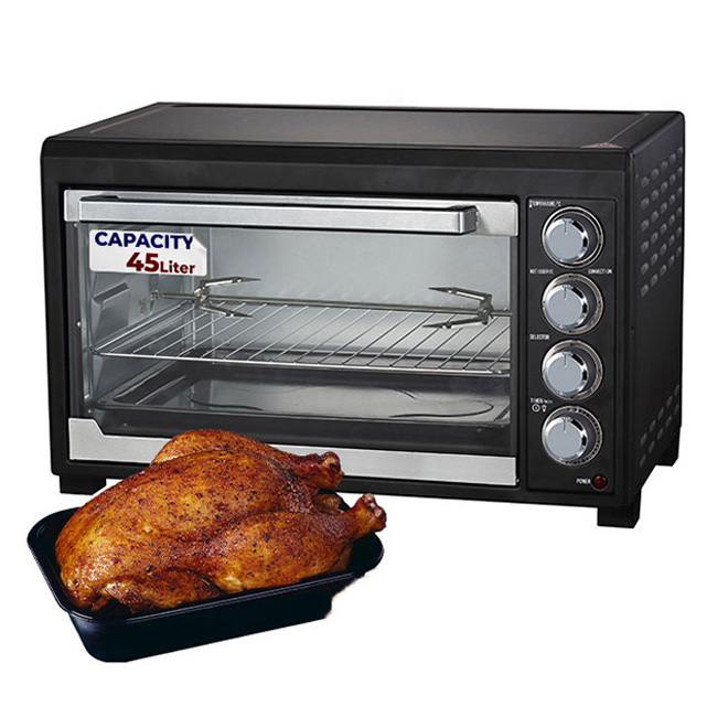 Electric Oven 45 L 2000 Watts With Rotisserie , Grill Function And Power Indicator Light , 60 Mins Timer & Shut Off Bell ,RO-45EOB