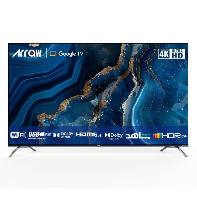 ARRQW 75 INCH LED 4K UHD HDR Smart TV Frameless Design Android11 ’ RO-75LCS -11