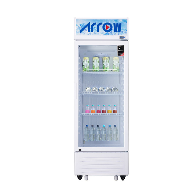 ARROW SHOWCASE REF with light box & lock, 243L, 8.58 CU.ft, White , RO-250SCK