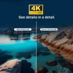 ⁦تلفزيون اركيو بدون اطار 4 كيه سمارت ويب او اس إل إي دي RO-65LPW⁩ - الصورة ⁦6⁩