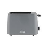 محمصة بلاستيكية مكونة من شريحتين مع 6 مستويات تحميص، 650 وات، باللونين الأسود والرمادي الداكن، فتحة قصيرة، صينية فتات قابلة للإزالة، تخزين السلك | الطراز: RO-02TD