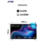 ⁦تلفزيون ARRQW ‎85‎ بوصة QLED بدقة ‎4K‎، نظام Google TV 5.0، مزود بتقنية Dolby Vision/Atmos وتحديث 120 هرتز | RO-85LCQ120⁩ - الصورة ⁦5⁩