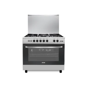 فرن غاز بخمس شعلات - مزود بميزات أمان كاملة - 55 × 80 سم - مصنوع من الفولاذ - RO-8055GSF