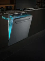 ⁦غسالة أطباق بـ 15 إعدادًا، 8 برامج، شاشة LED، هادئة 49 ديسيبل، فتح باب تلقائي، قفل أمان للأطفال، تصميم داخلي من الفولاذ المقاوم للصدأ، غسيل ثنائي المنطقة | الموديل: RO-15DWGS⁩ - الصورة ⁦7⁩