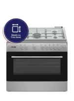 ⁦موقد غاز بخمس شعلات، مقاس 90×60 سم | شعلات ساباف كاملة | خزانة تسخين | لون فضي | موقد آمن بالكامل | مصنوع من الفولاذ المقاوم للصدأ | اسم الموديل: RO-9060-GSF صنع في مصر⁩ - الصورة ⁦5⁩