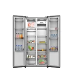 ⁦ثلاجة أرو نوفروست جنبا الى جنب ، سعة 429 لترًا، 15.20 قدمًا، ضاغط عاكس، لون فضي، RO-700SNS⁩ - الصورة ⁦2⁩