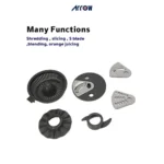 ⁦محضر طعام سعة 2.4 لتر - أسود/رمادي غامق | قوة وأداء مثالي | رقم الموديل RO-07FPD⁩ - الصورة ⁦4⁩