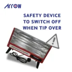 ⁦مدفأة كوارتز عالية الكفاءة مع مفتاح أمان لمنع الانقلاب | RO-CP2400H⁩ - الصورة ⁦5⁩