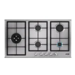 90cm built-in gas hob with cast iron grates and various burners