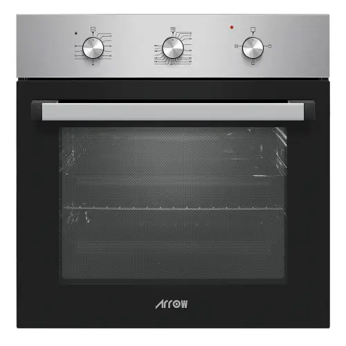 Arrow 60cm Built-in Electric Oven with Cooling Fan, Thermostat, and Stainless Steel Panel