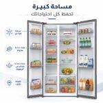 ⁦ثلاجة أرو باب جانبي 534 لتر – انفيرتر – فلتر Nano AG+ – فضي | RO-830SNS-WD⁩ - الصورة ⁦2⁩